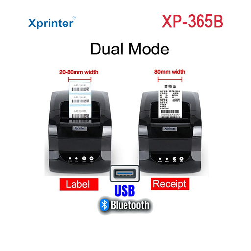 XP-365B 3 Inch Label Printer (Recipt +sticker) BLUETOOTH